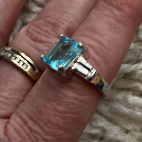3/$25 Aquamarine Blue Ring - Picture 8 of 8